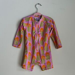 HANNA ANDERSSON Baby Orange Jellyfish Long sleeve One-piece Swimsuit